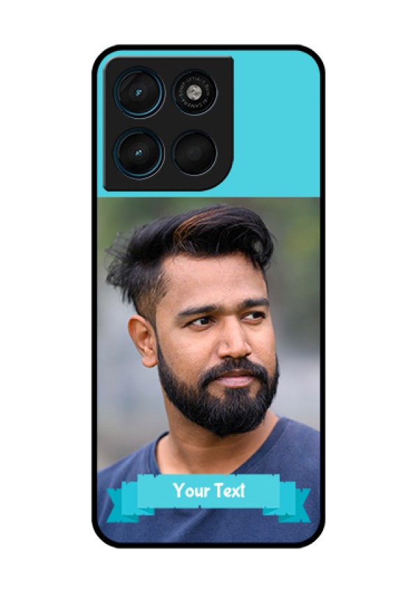 Motorola Moto G57 Power Custom Glass Phone Case - Blue Color Design