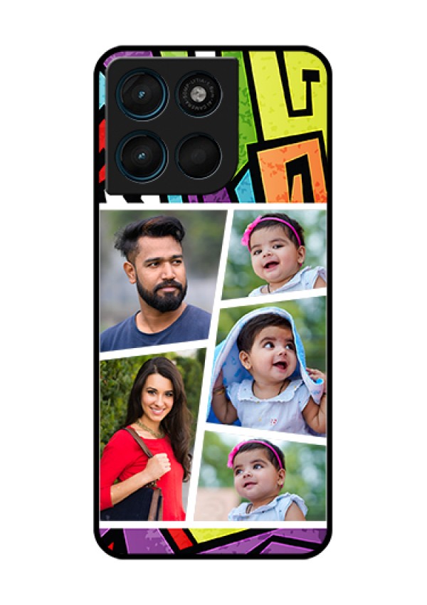 Motorola Moto G57 Power Custom Glass Phone Case - Graffiti Pattern Design