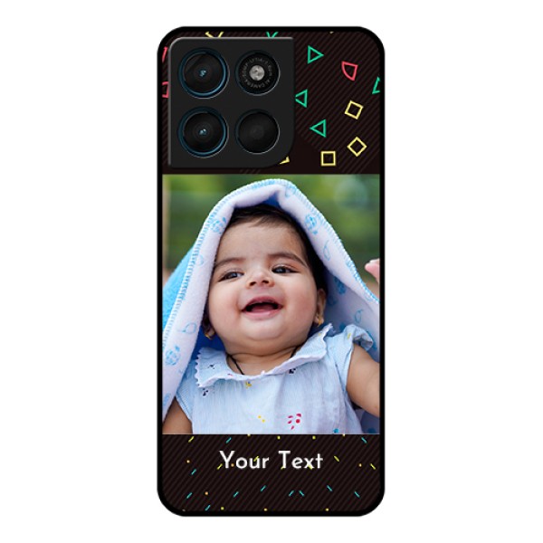 Motorola Moto G57 Power Custom Glass Phone Case - With Confetti Birthday Design Motorola Moto G57 Power Custom Glass Phone Case - With Confetti Birthday Design