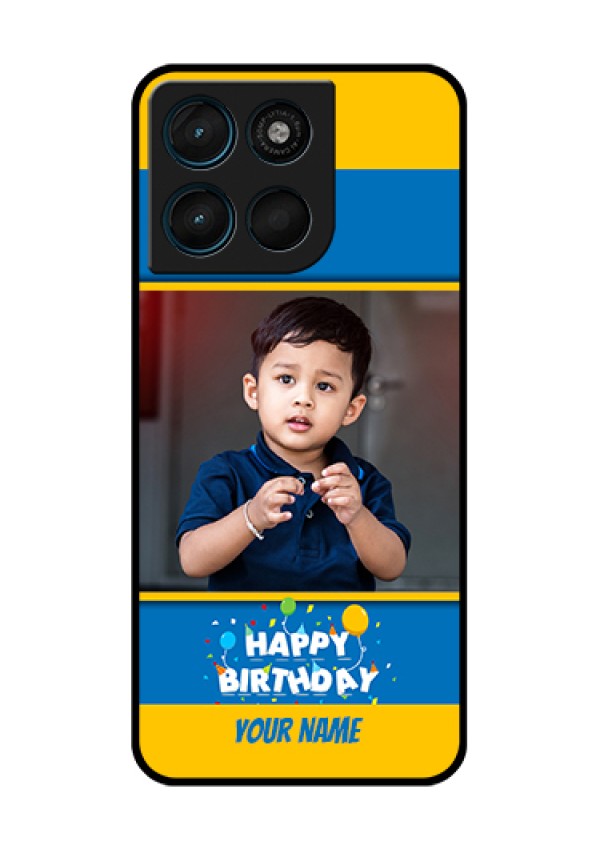 Motorola Moto G57 Power Custom Glass Phone Case - Birthday Wishes Design