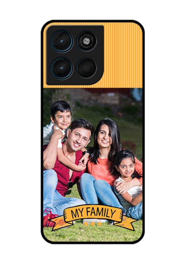 Motorola Moto G57 Power Custom Glass Phone Case - My Family Design