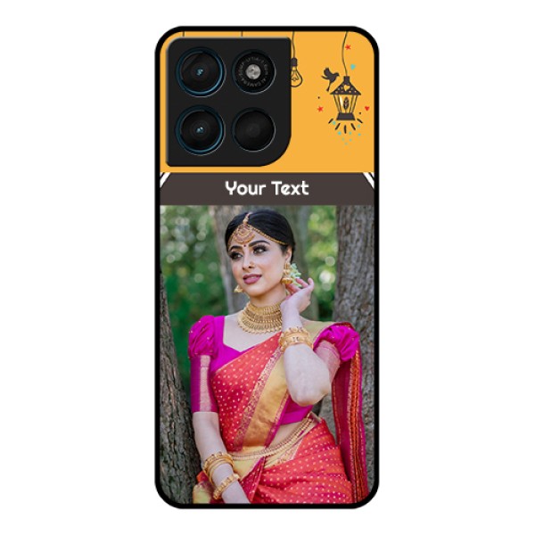 Motorola Moto G57 Power Custom Glass Phone Case - With Family Picture And Icons Motorola Moto G57 Power Custom Glass Phone Case - With Family Picture And Icons