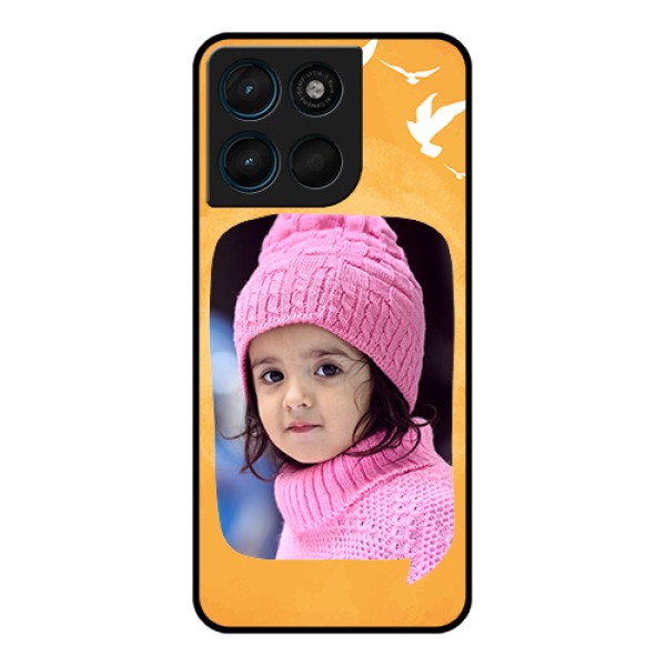 Motorola Moto G57 Power Custom Glass Phone Case - Water Color Design With Bird Icons Motorola Moto G57 Power Custom Glass Phone Case - Water Color Design With Bird Icons