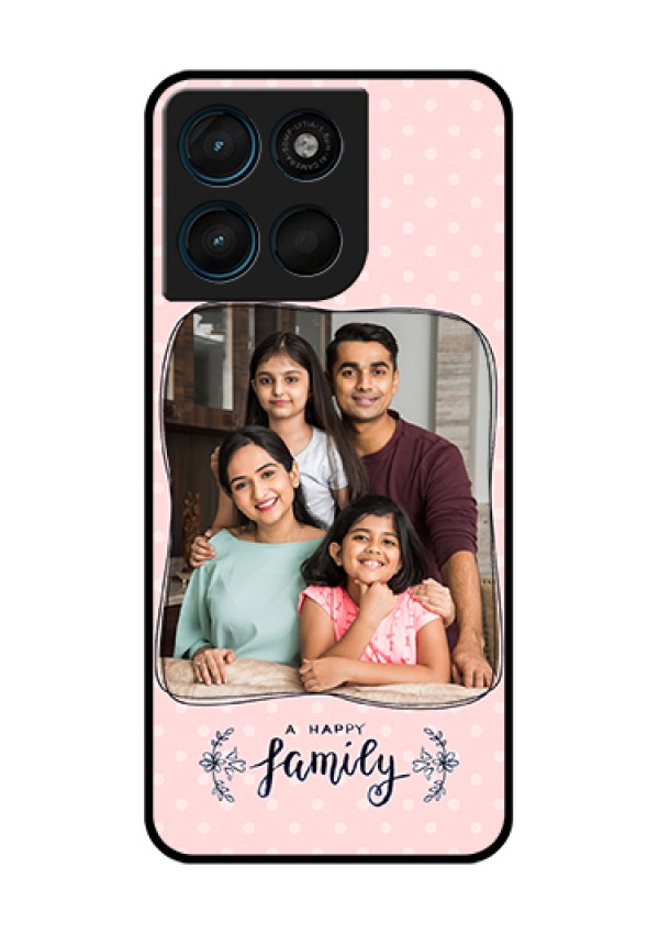 Motorola Moto G57 Power Custom Glass Phone Case - Family With Dots Design