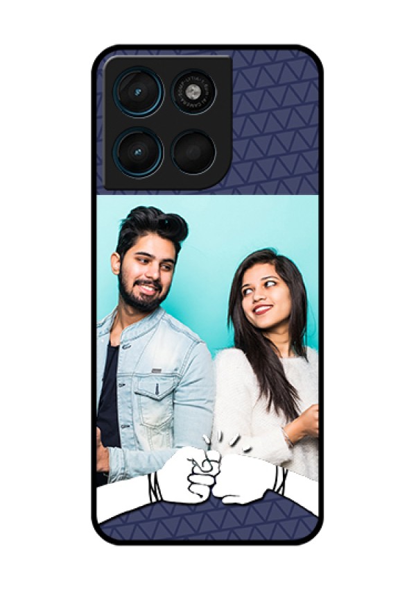 Motorola Moto G57 Power Custom Glass Phone Case - With Best Friends Design