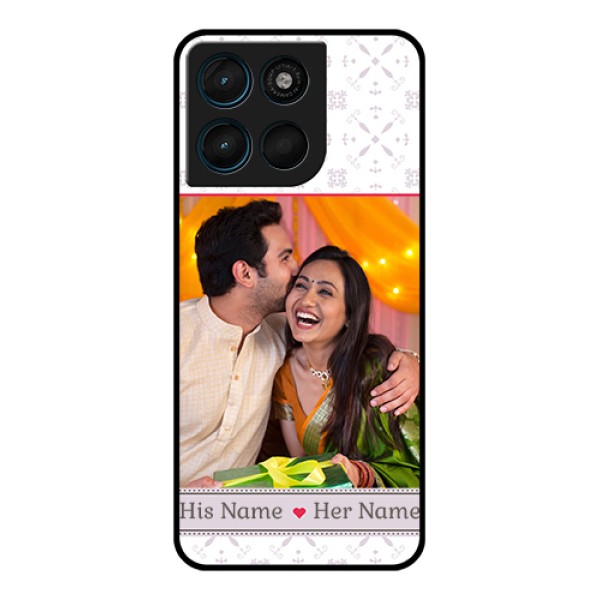 Motorola Moto G57 Power Custom Glass Phone Case - With Photo And Ethnic Design