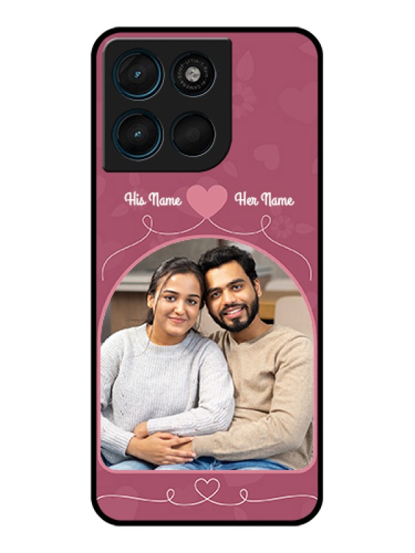 Custom Motorola Moto G57 Power Custom Glass Phone Case - Love Floral Design