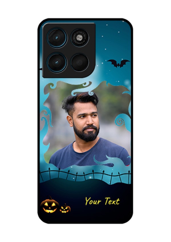 Motorola Moto G57 Power Custom Glass Phone Case - Halloween Frame Design