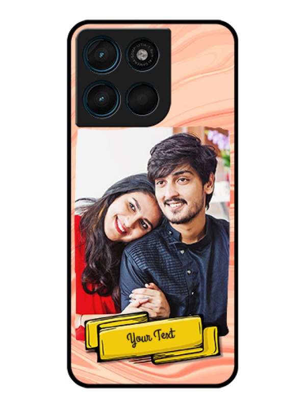 Custom Motorola Moto G57 Power Custom Glass Phone Case - Marble Texture Design