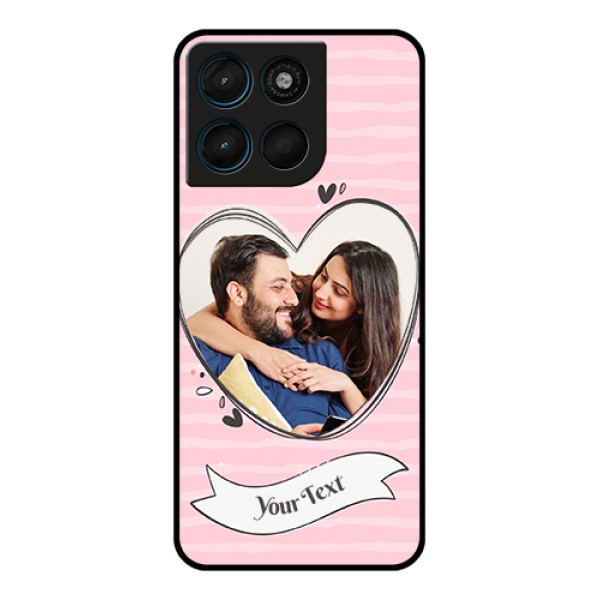 Motorola Moto G57 Power Custom Glass Phone Case - Vintage Heart Design