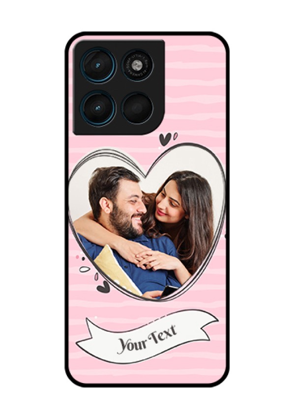 Motorola Moto G57 Power Custom Glass Phone Case - Vintage Heart Design