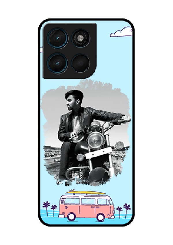 Motorola Moto G57 Power Custom Glass Phone Case - Travel & Adventure Design