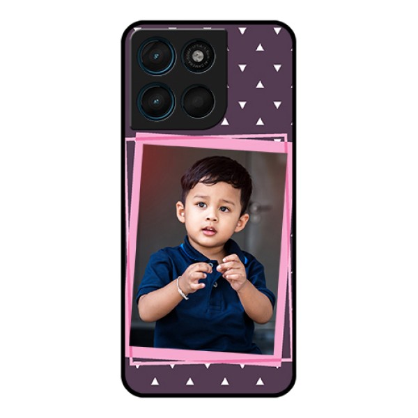 Motorola Moto G57 Power Custom Glass Phone Case - Triangle Pattern Dotted Design Motorola Moto G57 Power Custom Glass Phone Case - Triangle Pattern Dotted Design