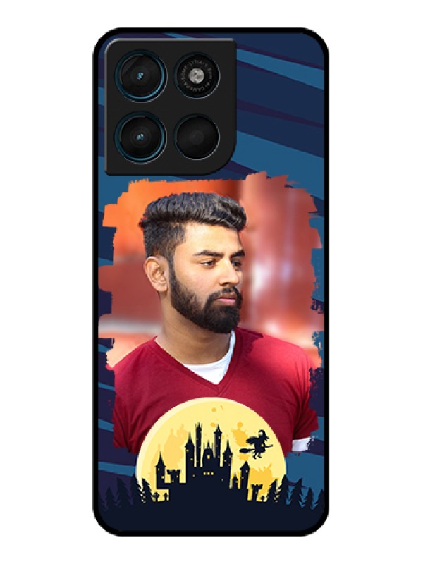 Custom Motorola Moto G57 Power Custom Glass Phone Case - Halloween Witch Design