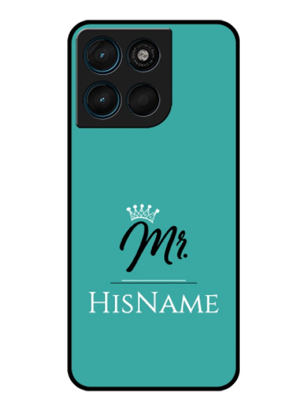 Custom Motorola Moto G57 Power Custom Glass Phone Case - Mr With Name Design