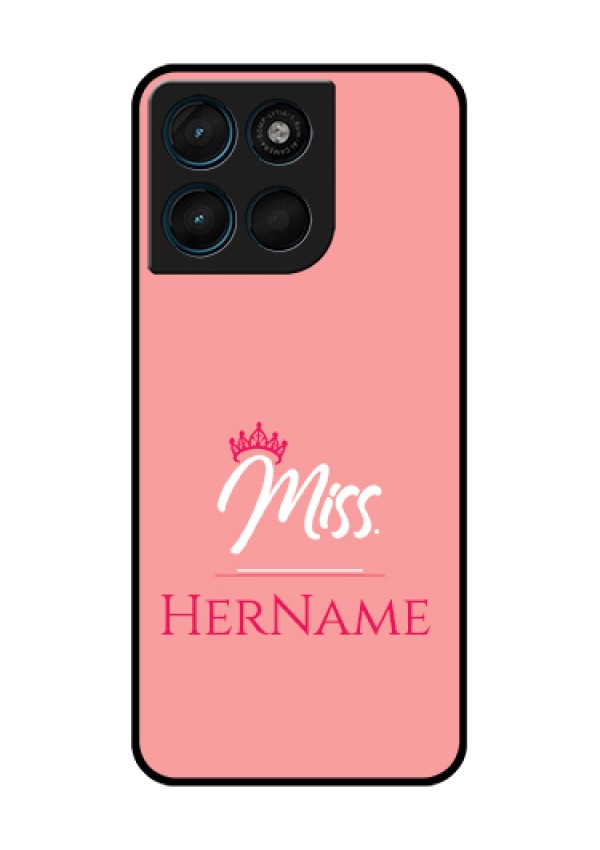 Motorola Moto G57 Power Custom Glass Phone Case - Mrs With Name Design