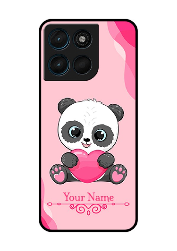 Motorola Moto G57 Power Custom Glass Phone Case - Cute Panda Design