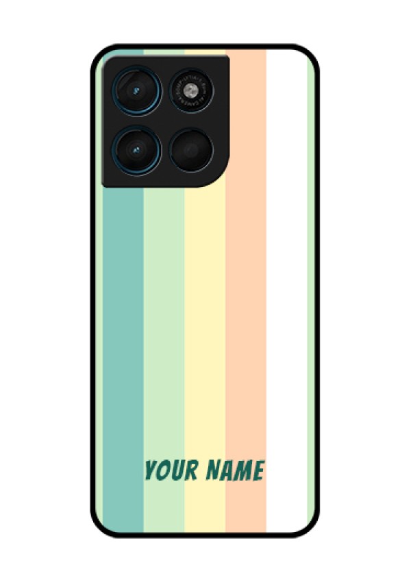 Motorola Moto G57 Power Custom Glass Phone Case - Multi - Colour Stripes Design