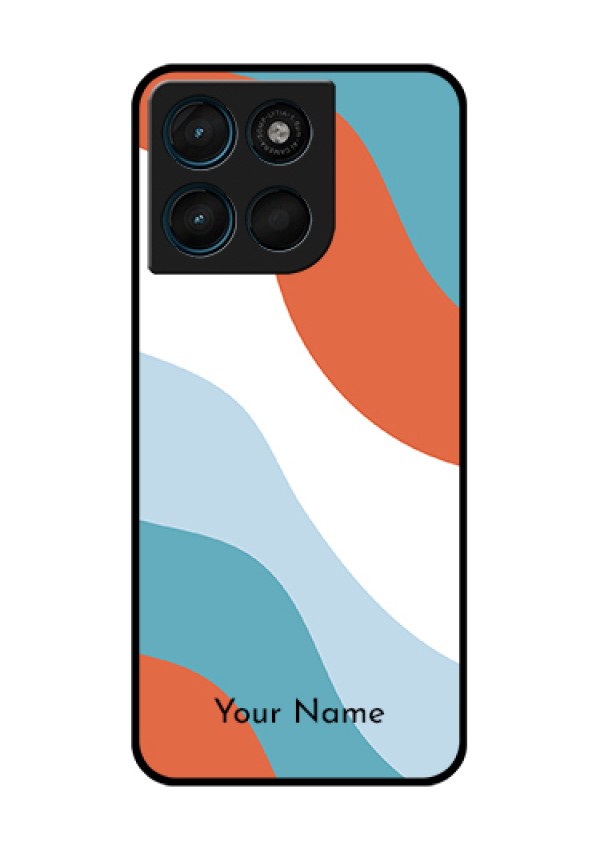Motorola Moto G57 Power Custom Glass Phone Case - Coloured Waves Design