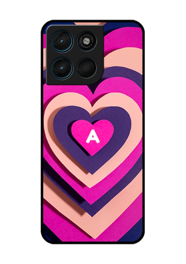 Motorola Moto G57 Power Custom Glass Phone Case - Cute Heart Pattern Design