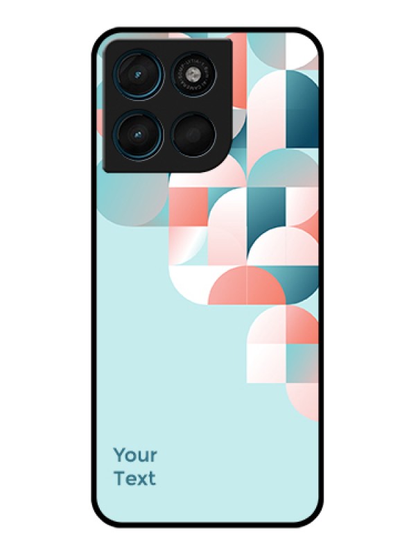 Custom Motorola Moto G57 Power Custom Glass Phone Case - Stylish Semi - Circle Pattern Design