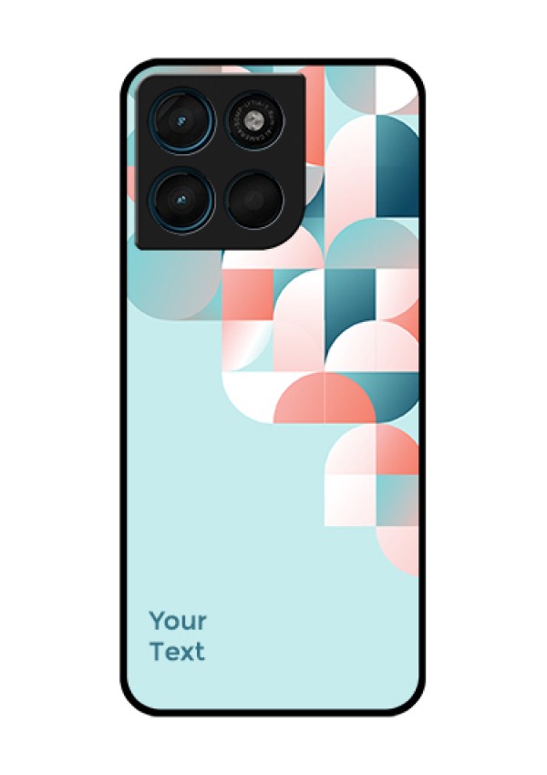 Motorola Moto G57 Power Custom Glass Phone Case - Stylish Semi - Circle Pattern Design