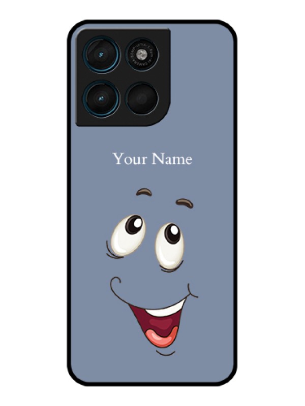 Custom Motorola Moto G57 Power Custom Glass Phone Case - Laughing Cartoon Face Design