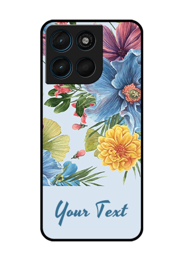 Motorola Moto G57 Power Custom Glass Phone Case - Stunning Watercolored Flowers Painting Design