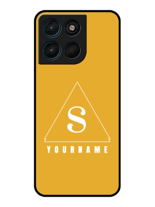 Custom Motorola Moto G57 Power Custom Glass Phone Case - Simple Triangle Design