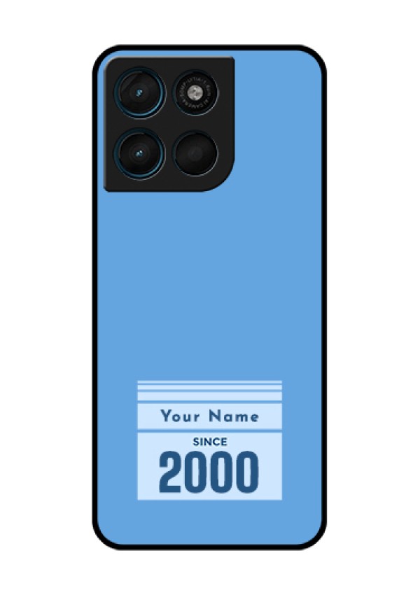 Motorola Moto G57 Power Custom Glass Phone Case - Custom Year Of Birth Design