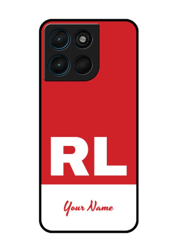 Motorola Moto G57 Power Custom Glass Phone Case - Dual Tone Custom Text Design