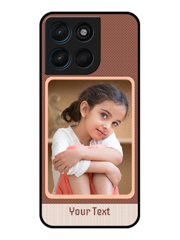 Custom Motorola Moto G67 Power Custom Glass Phone Case - Simple Pic Upload Design