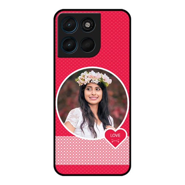 Motorola Moto G67 Power Custom Glass Phone Case - Pink Color Pattern Design Motorola Moto G67 Power Custom Glass Phone Case - Pink Color Pattern Design