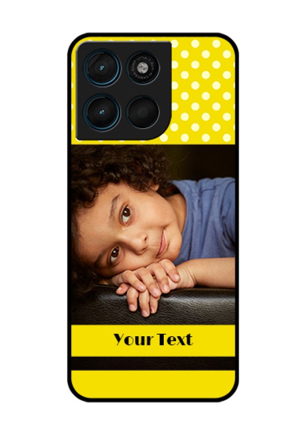 Motorola Moto G67 Power Custom Glass Phone Case - Bright Yellow Case Design