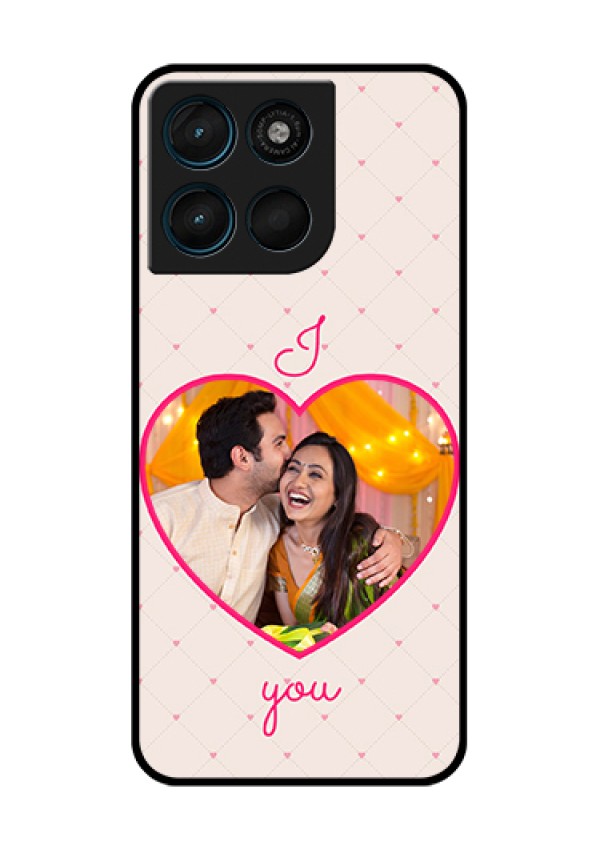 Motorola Moto G67 Power Custom Glass Phone Case - Heart Shape Design