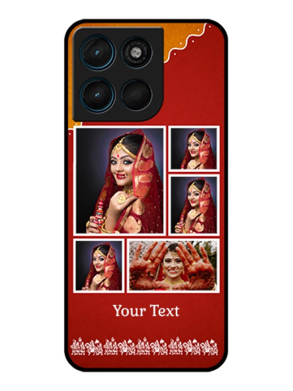 Custom Motorola Moto G67 Power Custom Glass Phone Case - Wedding Pic Upload Design