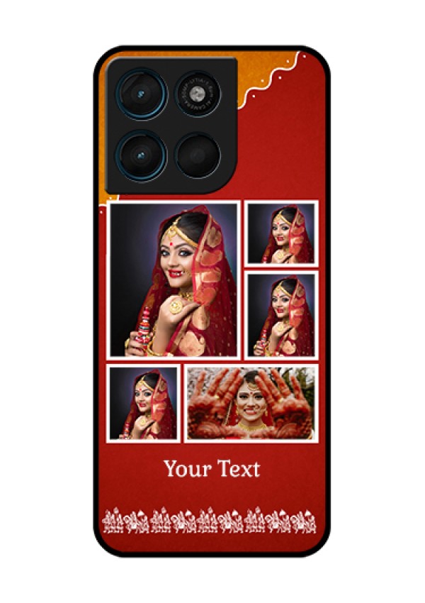 Motorola Moto G67 Power Custom Glass Phone Case - Wedding Pic Upload Design