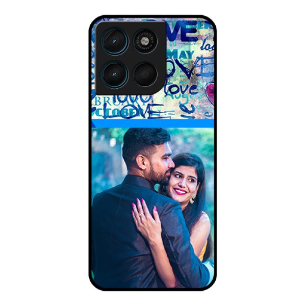 Motorola Moto G67 Power Custom Glass Phone Case - Colorful Love Design
