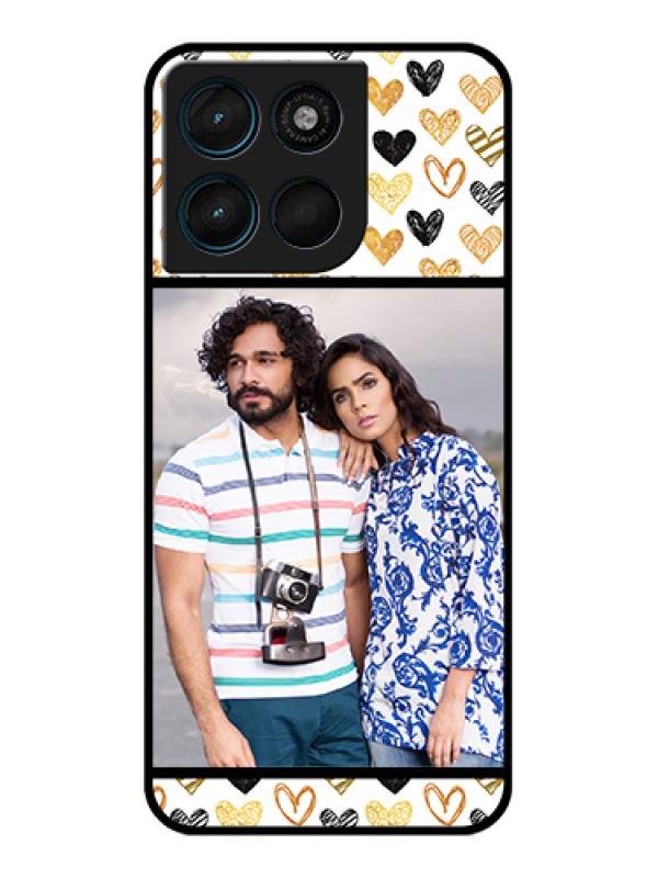 Custom Motorola Moto G67 Power Custom Glass Phone Case - Love Symbol Design