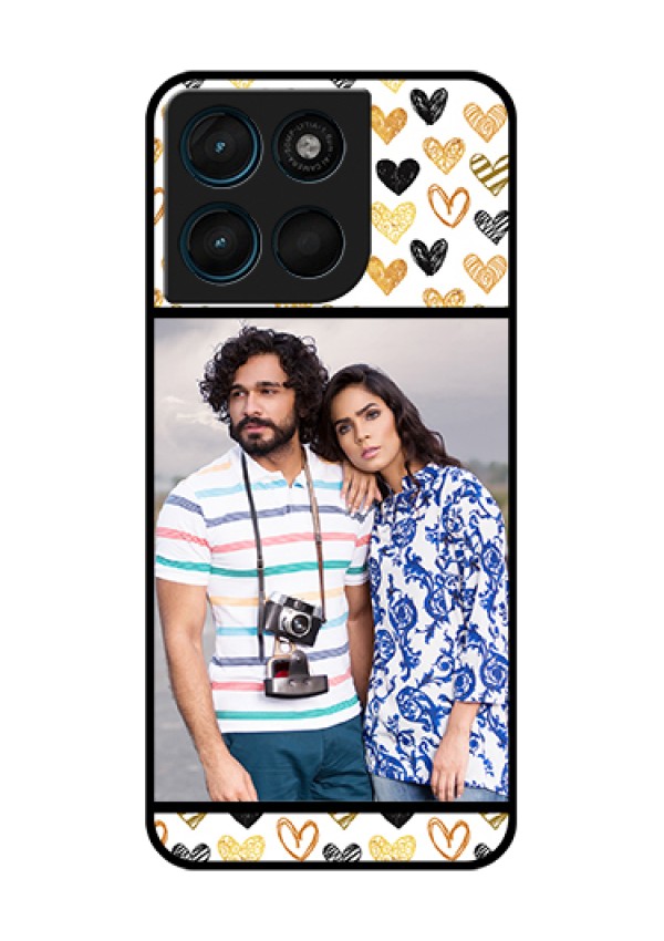 Motorola Moto G67 Power Custom Glass Phone Case - Love Symbol Design