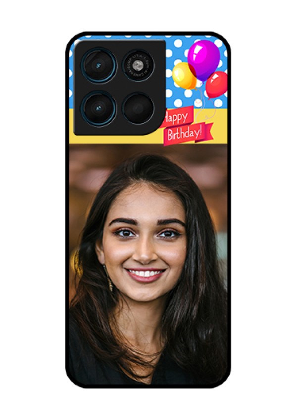 Motorola Moto G67 Power Custom Glass Phone Case - Happy Birthday Design
