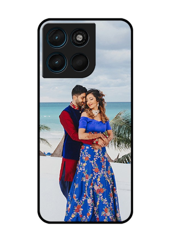Motorola Moto G67 Power Custom Glass Phone Case - Upload Full Picture Design