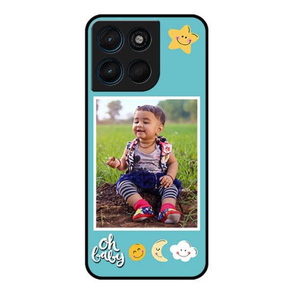 Motorola Moto G67 Power Custom Glass Phone Case - Smiley Kids Stars Design Motorola Moto G67 Power Custom Glass Phone Case - Smiley Kids Stars Design