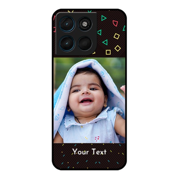 Motorola Moto G67 Power Custom Glass Phone Case - With Confetti Birthday Design Motorola Moto G67 Power Custom Glass Phone Case - With Confetti Birthday Design