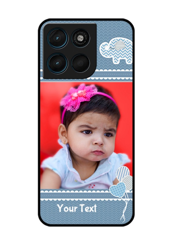 Motorola Moto G67 Power Custom Glass Phone Case - With Kids Pattern Design