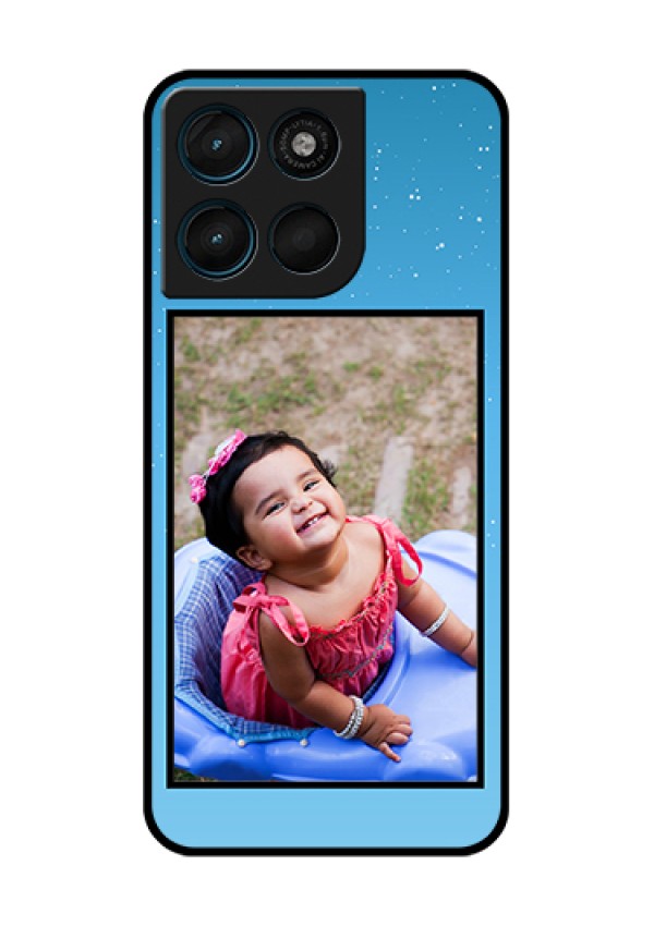 Motorola Moto G67 Power Custom Glass Phone Case - Wave Pattern Colorful Design