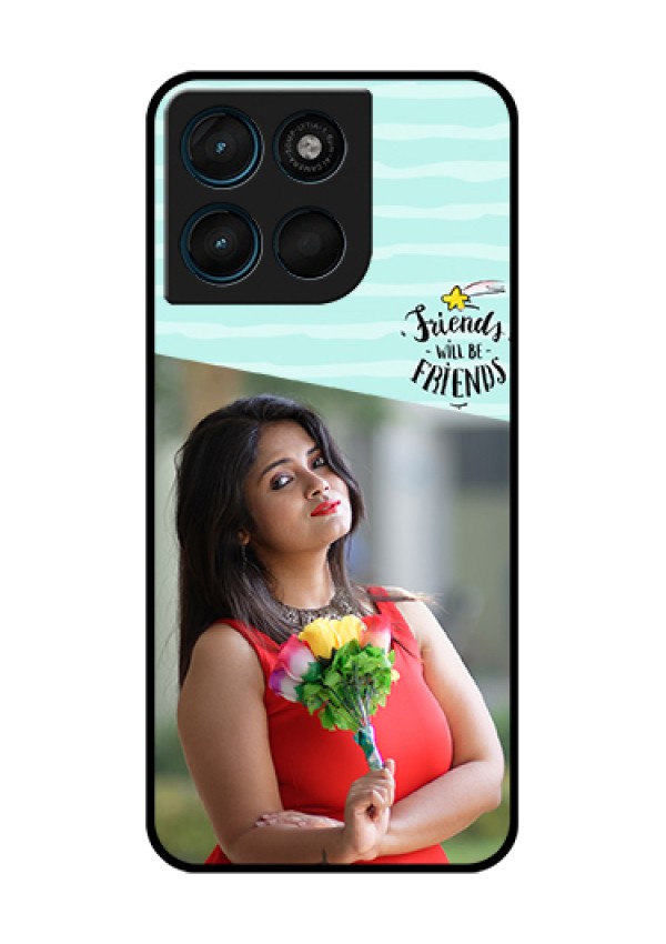 Motorola Moto G67 Power Custom Glass Phone Case - Friends Picture Icon Design