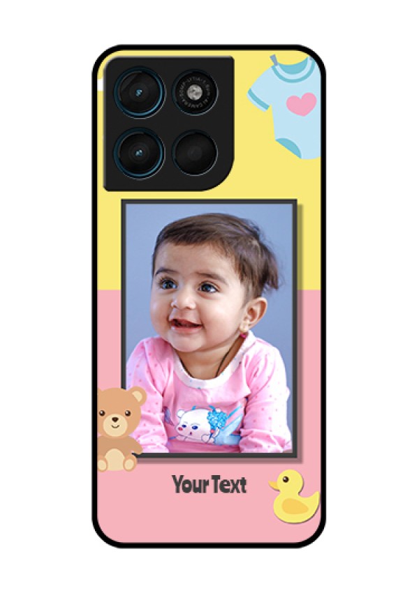 Motorola Moto G67 Power Custom Glass Phone Case - Kids 2 Color Design