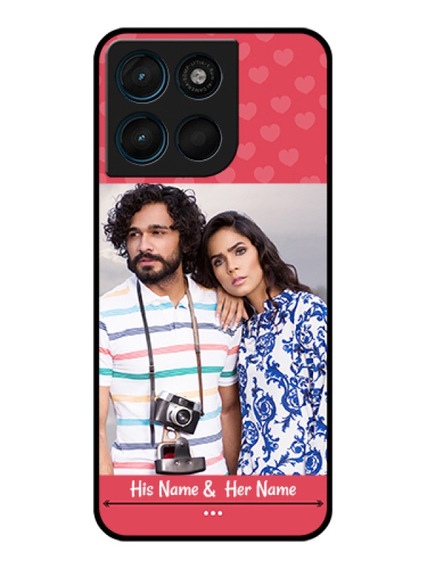 Custom Motorola Moto G67 Power Custom Glass Phone Case - Simple Love Design