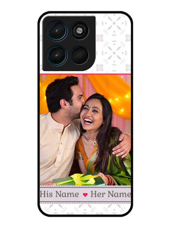 Custom Motorola Moto G67 Power Custom Glass Phone Case - With Photo And Ethnic Design